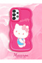 Samsung Galaxy A33 5g Compatible Case Camera Protector Red Silicone Couple Phone Case Kitty Pattern - 2