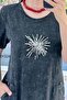 Front Pocket Sequin Detail Washed Cotton Dress 6Y324 - 4