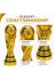 World Cup Style Football Trophy 26 cm Gold Championship Award Cup for Sports Events, Tournaments & Decoration - 4