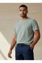 Men Regular Fit Crew Neck Short Sleeves Textured T-shirt