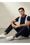 Men Regular Fit Crew Neck Short Sleeves Striped T-shirt - 6