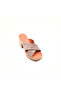 Mink Suede Women's Cross-Strapped Platform Heeled Slippers – Genuine Leather Lined Thick Heel Summer Slippers - 4