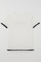Boy's Short Sleeve Layered T-Shirt with Embossed Lettering Print, Ages 8-14, Ecru - 3