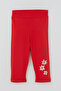 Girl's Capri Tights Set with Embossed Floral Print, Ages 2-6, Powder - 3