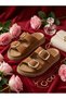 -Genuine Leather Women's Slippers - 4