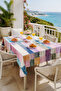 Modern Colorful Striped Tablecloth Stain-Resistant Stylish Design for Garden Balcony - 2