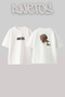 Drake Hair Clips Design Printed Unisex Oversize White Tshirt
