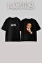 Eladio Carrion Design Printed Unisex Oversize Black Tshirt