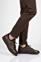 Brown Printed Genuine Leather Men's Casual Shoes 6K9779-418 m - 2