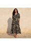 Tiered Maxi Cotton Dress with Lace Detail