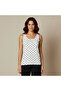 Regular Fit Tank Top with Polka Dot Print