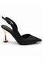 Women's Comfortable Heel Special Design Evening Dress Shoes with Stone Detail - 3