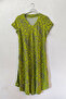 Pistachio Green V-Neck Short Sleeve Patterned Casual Viscose Woven Dress 113 64 - 2