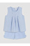 Blue Embroidered Girls' Set