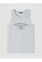 Vizyon New Season Blue Crew Neck New York Printed Men's Sleeveless T-Shirt - 5