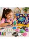 DIY Pebble Painting Kit for Kids, Rock Painting Art Set with 10 Natural Stones, Acrylic Paint Markers, Glitter Glue, Gems, Googly Eyes, Transfer Stickers & Wooden Easel, Creative Craft Gift 3+ - 2