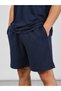 Men's Premium Modal Fabric Basic Shorts T-Shirt Set Black Regular Casual Summer Set Combination - 3