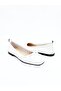 Women's genuine leather flat shoes white - 3