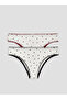 Trendlucky Heart Patterned Brazilian Panties with Difference in Color 2-Pack