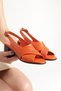 Genuine Leather Women's Daily Heeled Sandals DD0178 - 3