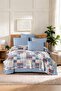 Dance of Colors Double Printed Pique Set (Pique+Non-Elastic Sheet+2 Pillowcases)