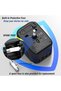 Universal International Power Travel Plug Adapter, 5 in 1 European Travel Plug Adapter W/ 3.5A 2xUSB-A And 2xUSB C Wall Charger and Worldwide AC Outlet for Europe USA UK AUS Asia-Black - 4