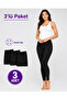 |   Women's Winter Cotton Lined Super 3-Piece Thermal Leggings Black (3 Pieces) - 2