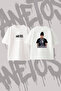 Central Cee_11 Design Printed Oversize Crew Neck T-Shirt White