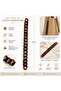 Acrylic Bag Handle Knitted Handmade Bag Handle Hobby Accessory - Brown with Leopard Pattern - 2