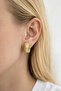 Wavy Design Gold Color Earrings - 2