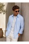 Single Pocket Detail, 100% Cotton Linen, Breathable, Light Textured, Button-Up Collar, Men's Linen Shirt - 3