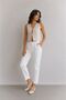 Narrow Leg Jagger Muslin Trousers