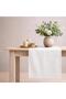 Organic Raw Linen Table Runner 40X150 cm - Buldan Woven Linen Decorative Tablecloth