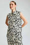 Leaf Patterned Tunic - Black