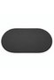 Oval Anti-Slip Door Mat | Dense Pile Entrance Rug with Non-Slip Backing | 62×38 cm | Charcoal Grey | Indoor & Outdoor Use