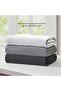 300 Thread Count 3-Piece 100% Cotton Double Duvet Cover Set with Button Closure (1 Duvet Cover & 2 Pillowcases), Soft & Silky Sateen Bedding Set for Double Bed, All Season Use (Dark Grey) - 6