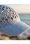 Modern-Looking Summer Knitwear Hat with a Silvery Knit Design - 2