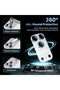 Uyiton Compatible with iPhone 17 Pro Max Camera Lens Protector - [Not Easy to Break][Strong Adsorption][Case-Friendly] Metal Tempered Glass Rear Camera Screen Cover - Silver - 2