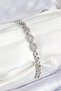 Brass Zircon Stone Oval Model Silver Color Women's Bracelet