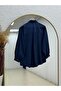 Nurten Biyeli Scarf Shirt-Zn2085 Navy Blue - 4