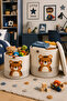 Jute Rope Tiger Character Children's Laundry Basket Toy Organizer Does Not Fade-Is Tear-Resistant - 3