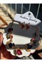 Colorful Leaf Design Necklace Earring Set Gold Color Elegant Women's Jewelry New Season - 2