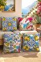 Lemon Coast Patterned 4-Piece Throw Pillow Cover Set