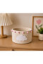Pink Pompom Detailed Decorative Basket – Wicker Organizer Without Lid