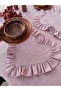 6-Piece Rosy Heart Ruffled Linen Placemat / American Style