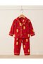100% Cotton Long Sleeve Buttoned Character Patterned Seasonal Patterned Soft Textured Bottom Top Girls Boys Unisex Baby Pajama Set - 2
