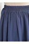 Yağmurnur Gathered Collar Lace-Up Skirt Suit-Ek625 Navy Blue - 5