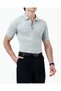 Italian Style Slim Fit Polo Collar Knitwear T-Shirt Gray T12679