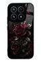 Xiaomi 17 Obsidian Burgundy Roses Design Glossy Phone Case