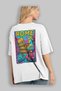 Rome Italy White Oversize Country City Back Printed Unisex T-Shirt 100% Cotton Premium - 3